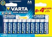 Pile à usage unique Varta High Energy AA Alcaline 1,5 V.