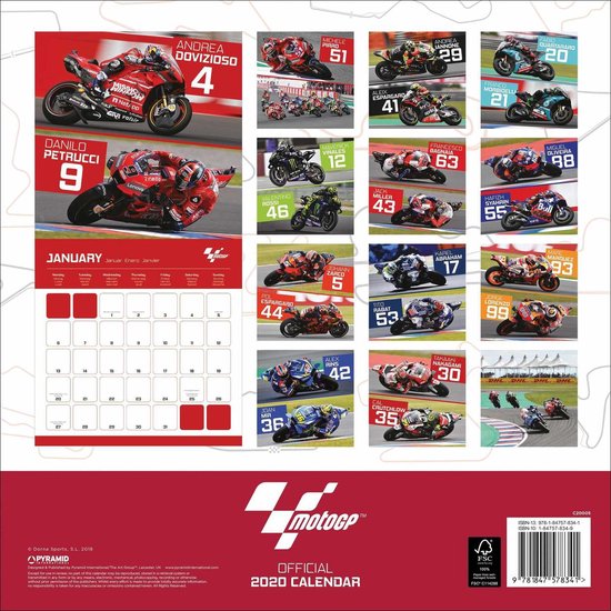 Calendrier Moto GP 2020 | bol.com