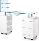 Mega Beauty Shop™ Luxe glass manicuretafel met afzuiging
