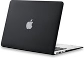 Hardcover Case Voor Apple Macbook Pro 13 Inch Retina - Rubber Crystal Hardshell Hard Case Cover Hoes - Laptop Sleeve - Mat Zwart