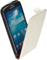 LELYCASE Flip Case Lederen Cover Samsung Galaxy S4 Active Wit