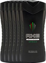 Axe Africa For Men - 6 x 250  ml - Douchegel - Voordeelverpakking