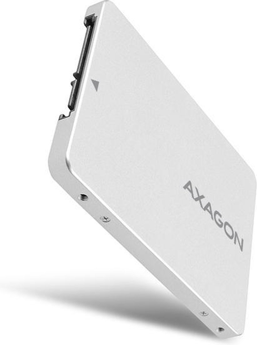 AXAGON RSS-M2SD SATA - M.2 SSD SATA, up to 80mm SSD, ALU body, silver *SATAM *M.2