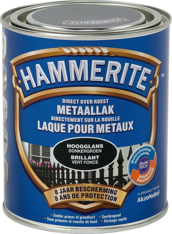 Hammerite Metaallak - Hoogglans - Donker Groen - 0.75L