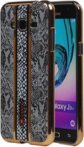 M-Cases Zwart Slang Design TPU back case hoesje voor Samsung Galaxy J3 2016