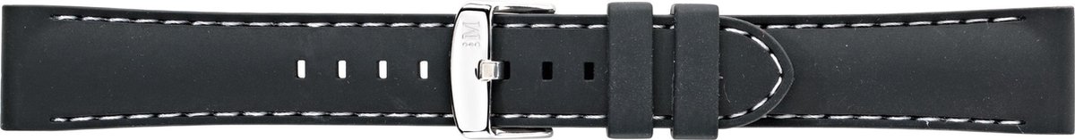 Morellato Horlogebandje - Morellato horlogeband U3844 Carezza - Silicone - Zwart - bandbreedte 22.00 mm