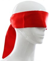 Rode Blindfold van zijde - Blinddoek - SM