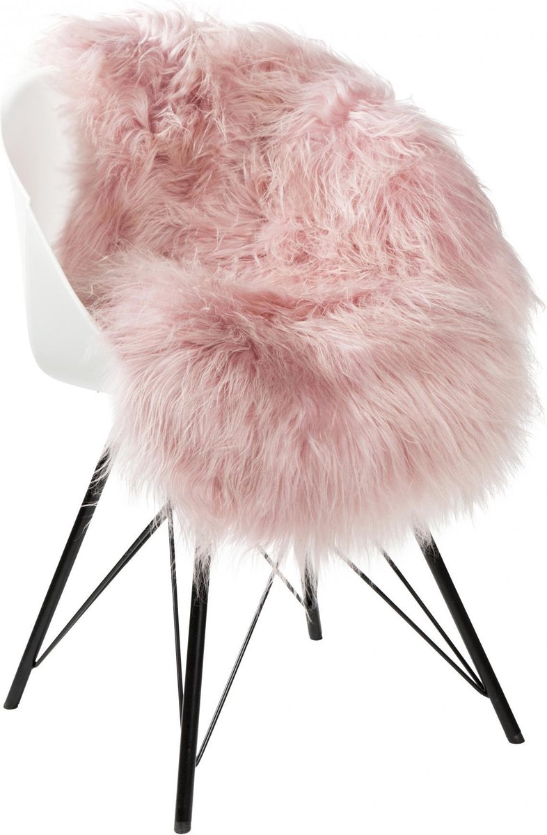 Dyreskinn Schapenvacht ijslands roze 90-110cm lengte / 60-70cm breedte