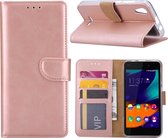 Wiko Lenny 4 Hoesje - Xssive - Book Case - geschikt voor 3 pasjes - Rose Goud