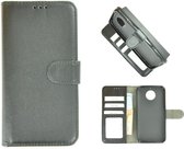 Zwart Wallet Bookcase Fashion Hoesje voor Motorola Moto G6 Plus