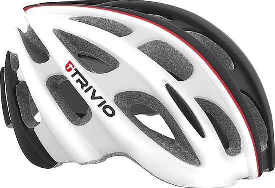 Trivio Cirrus - Fietshelm - 51-54 cm - White/Black/Red | bol.com