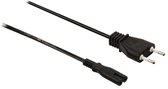 Stroomkabel Italiaanse plug mannelijk - IEC-320-C7 3,00 m zwart