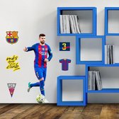 FC Barcelona Pique - Muursticker - 70 x 50 cm