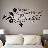 Muursticker tekst 'Beautiful' 57x28