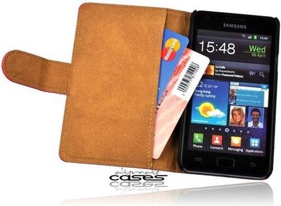 Niet meer geldig Dicteren Nylon Alternate Rood Samsung Galaxy S2 Plus Bookcase Flip Cover Cover | bol.com