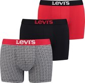 Levi Onderbroek - Maat M  - Mannen - rood/zwart/wit Logo Boxer Brief (3-pack)