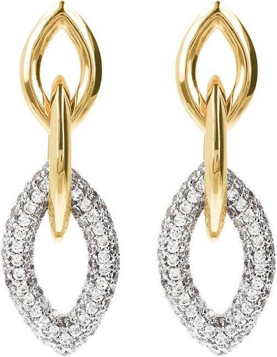 Shiny Marquise Link earrings WSBZ01087YWY