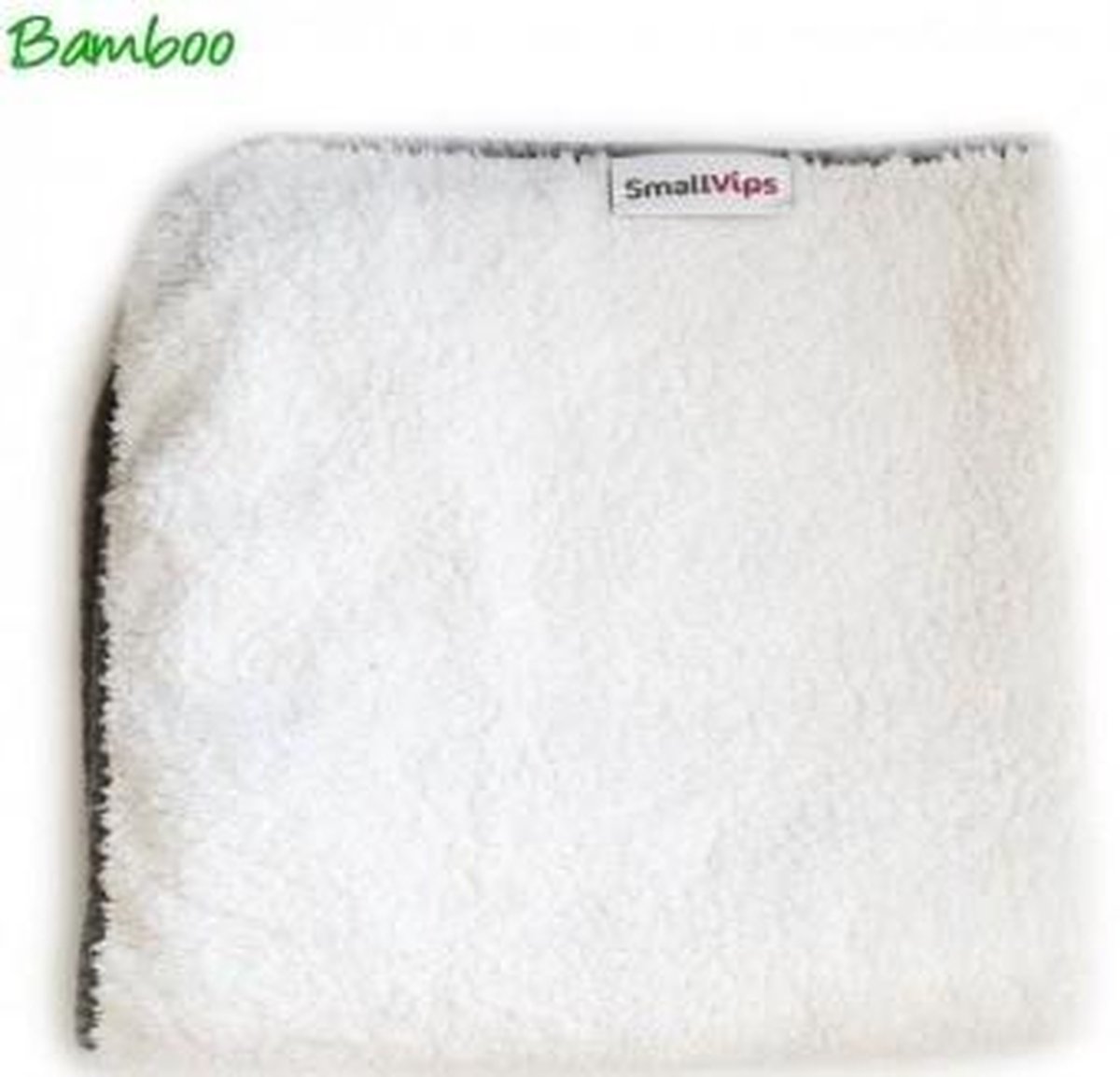 VipBlanket Bamboo-badstof 90x90 - Wit met grijze bies
