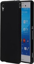 TPU Backcover Case Hoesje voor Sony Xperia M4 Aqua Zwart