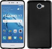 zwart back cover voor Huawei Y7 - Achterkant/backcover