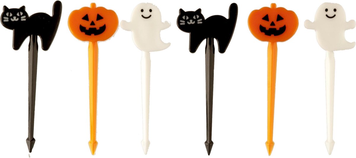 Halloween spookje | Bento lunchbox | Bento box | cupcake decoratie | prikkers met versiering | taartversiering | taart decoratie