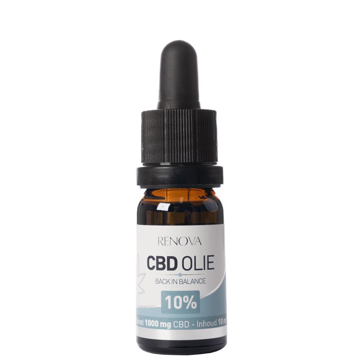 Goedkoopste Renova CBD olie 10 10ml - 1000mg CBD - 225 druppels - cannabidiol - cbd oil - wietolie - hennepolie - cannabis olie - 0,0 THC olie