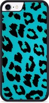 iPhone 8 Hardcase hoesje Luipaard Groen Zwart - Designed by Cazy