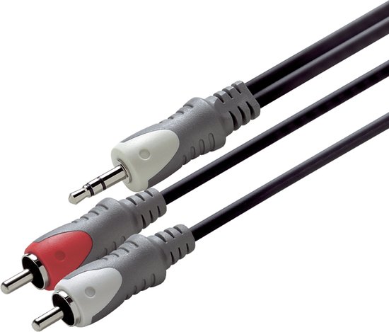 Scanpart mini Jack naar tulp kabel 5 meter - Jack 3.5 mm naar tulp - Audio kabel tulp naar Mini jack - Universeel