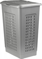 Wasmand 50 liter met deksel GRIJS