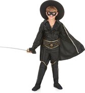 LUCIDA - Zwarte musketier kostuum voor jongens - L 128/140 (10-12 jaar)