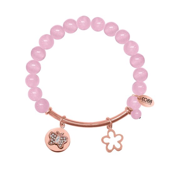 Armbandje met kraaltjes van verschillende half-edelstenen en
