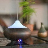 Ti-Zen aroma diffuser "ebbenhout-look" - Verdamper Vernevelaar en Luchtbevochtiger met sfeervolle LED verlichting