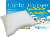 iSleep Contourkussen Vezelbolletjes - 60x70 cm - Wit