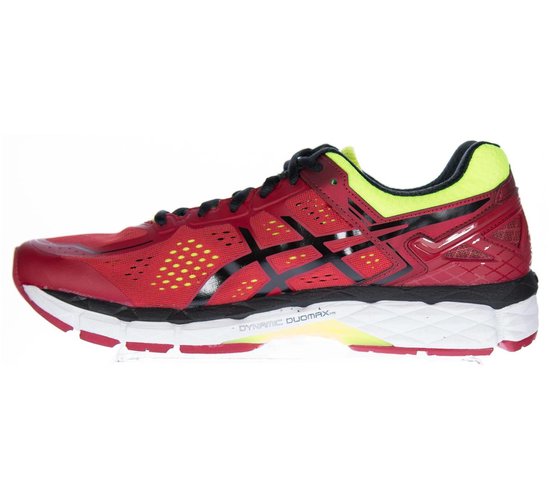 Asics Gel-Kayano 22 Hardloopschoenen - Maat 44 - Mannen - rood/zwart/geel |  bol.com
