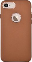 Case Cover Hoesje  PC/PU Geschikt voor Apple iPhone SE 2022 / SE 2020 / 8 / 7 - Bruin