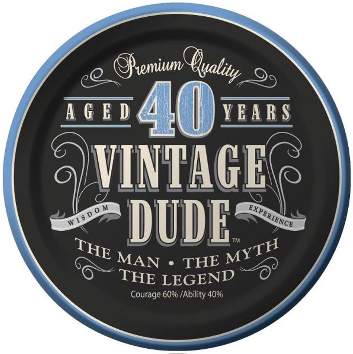 BIGIEMME SRL - Set van verjaardag bordjes Vintage Dude