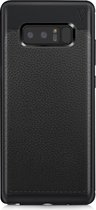 Shop4 - Samsung Galaxy Note 8 Hoesje - Zachte Back Case Lychee Zwart