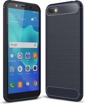 Armor Brushed TPU Hoesje Huawei Y5 (2018) - Blauw
