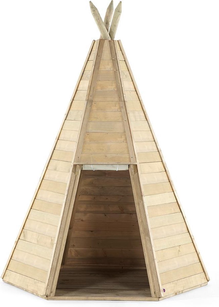 vermogen Leonardoda overdrijving Speelhuis Plum Great Wooden Teepee Hideaway | bol.com