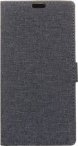 Shop4 - Samsung Galaxy Note 8 Hoesje - Wallet Case Linnen Grijs