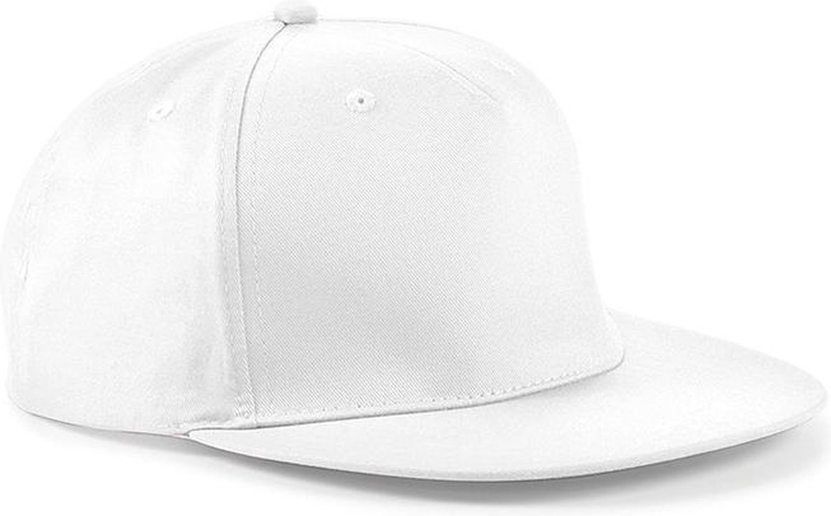 Snapback Rapper Cap - Beechfield - White