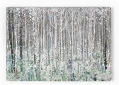 Graham & Brown - Aquarel Bossen - Canvas - Grijs/groen - 100x70 cm