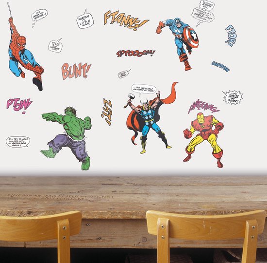 Marvel - Stickers muraux - Super-héros - Multicolore - 17 x 34 cm | bol.com