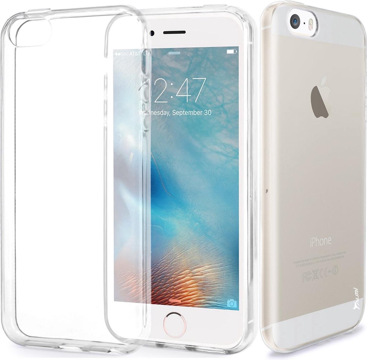 Ultra dunne silicone hoesje Geschikt voor: transparant iPhone 5 5S SE