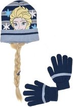 Disney Frozen muts met handschoenen blauw maat 54cm