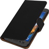 Zwart Effen booktype wallet cover hoesje voor Samsung Galaxy S7 Active