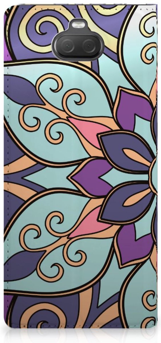Sony Xperia 10 Plus Smart Cover Purple Flower