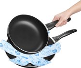 Papillon panbeschermer Keuken dessin blauw set 3 stuks polyester