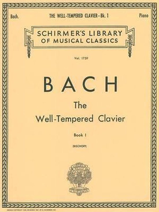 Foto: The well tempered clavier book 1