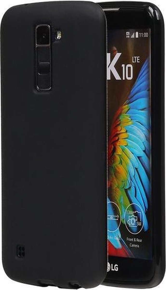 LG K10 2016 TPU Back Cover Hoesje Zwart